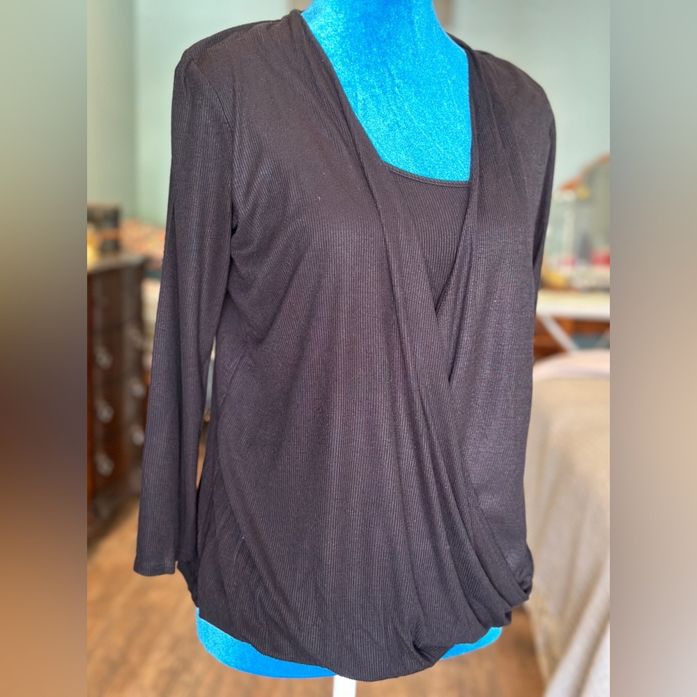 Layla Jayde black layered-look top